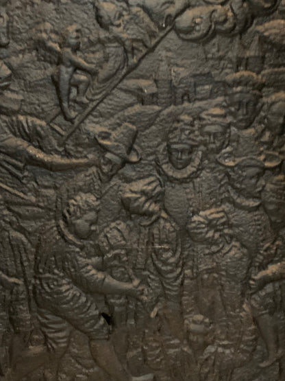 Płaskorzeźba żeliwna, sceny rodzajowe