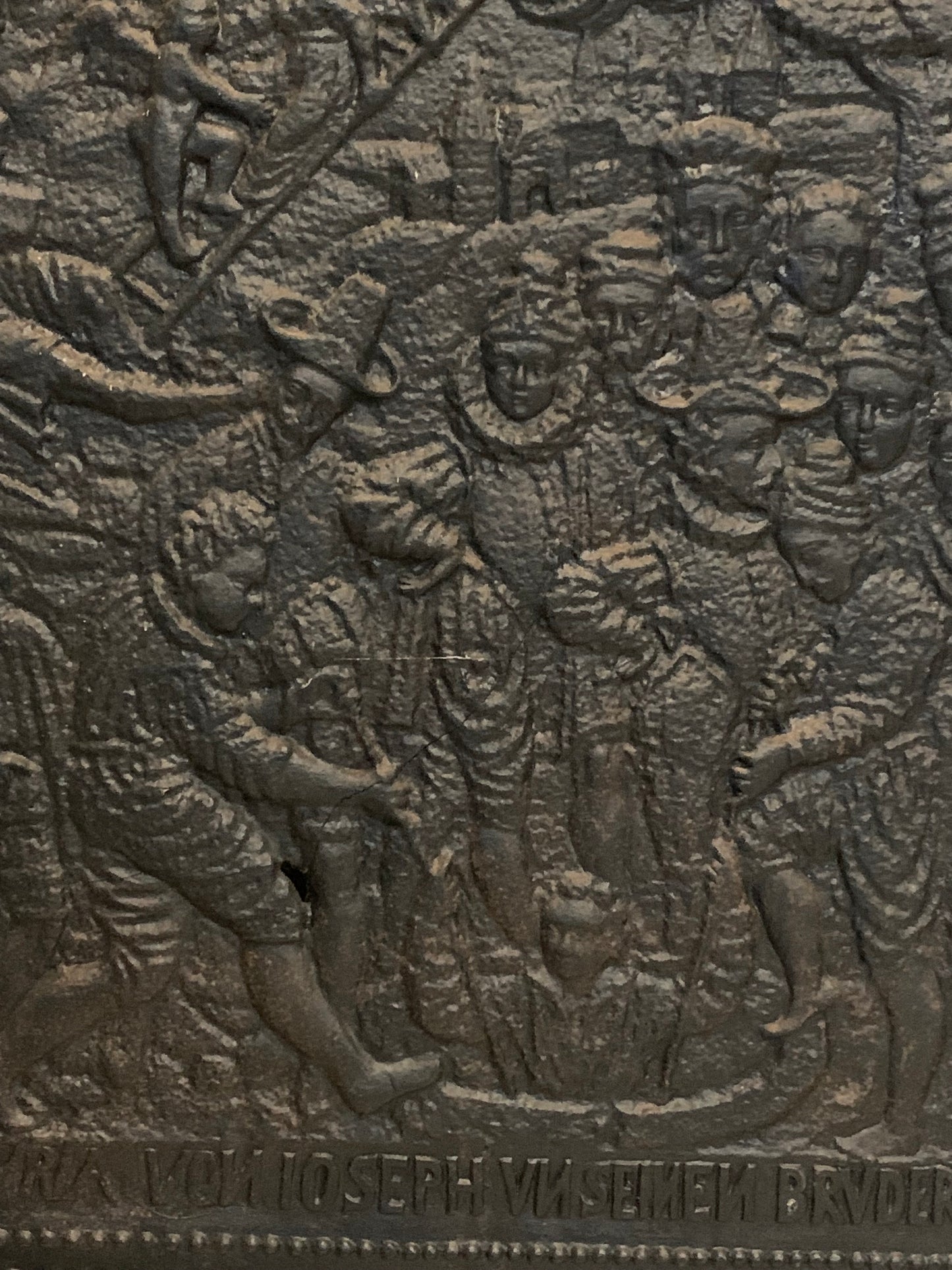 Płaskorzeźba żeliwna, sceny rodzajowe