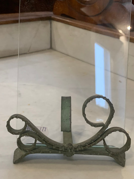 Ramka secesja, metalowa, z szybką