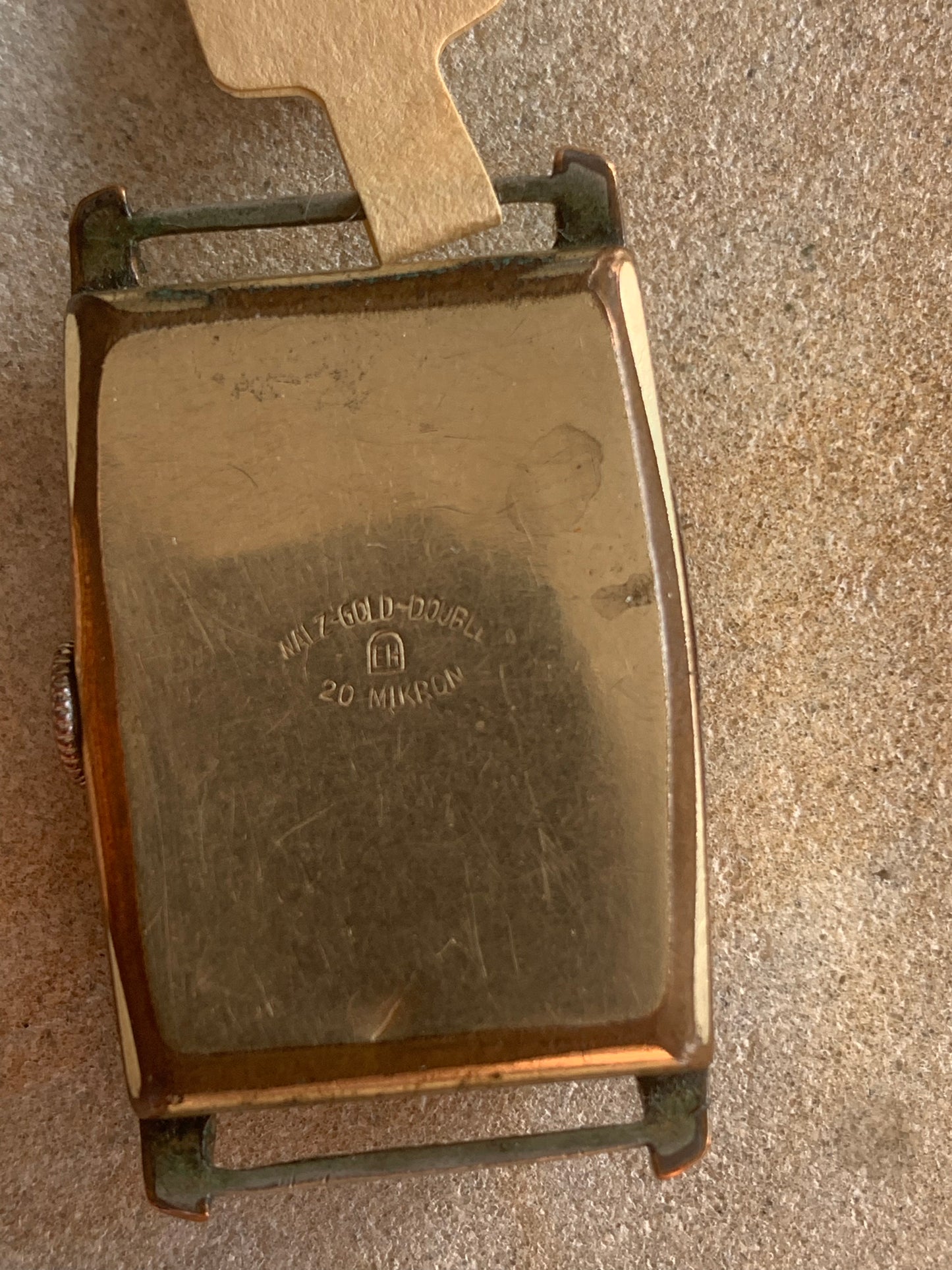 Zegarek mechaniczny Bischoff, Art Deco, pozłacany