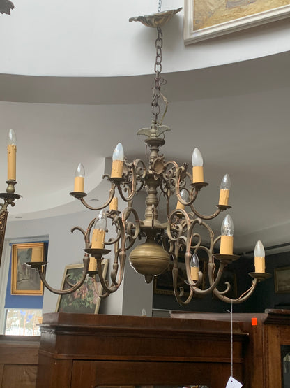 Żyrandol mosiężny Księstwo Warszawskie