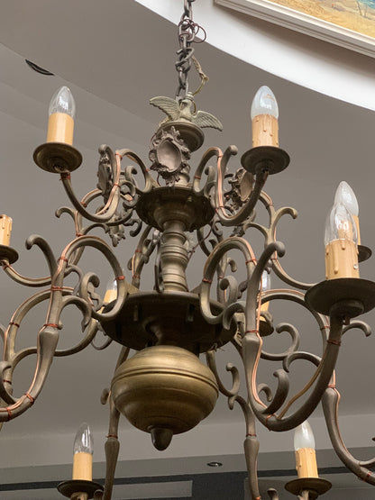 Żyrandol mosiężny Księstwo Warszawskie