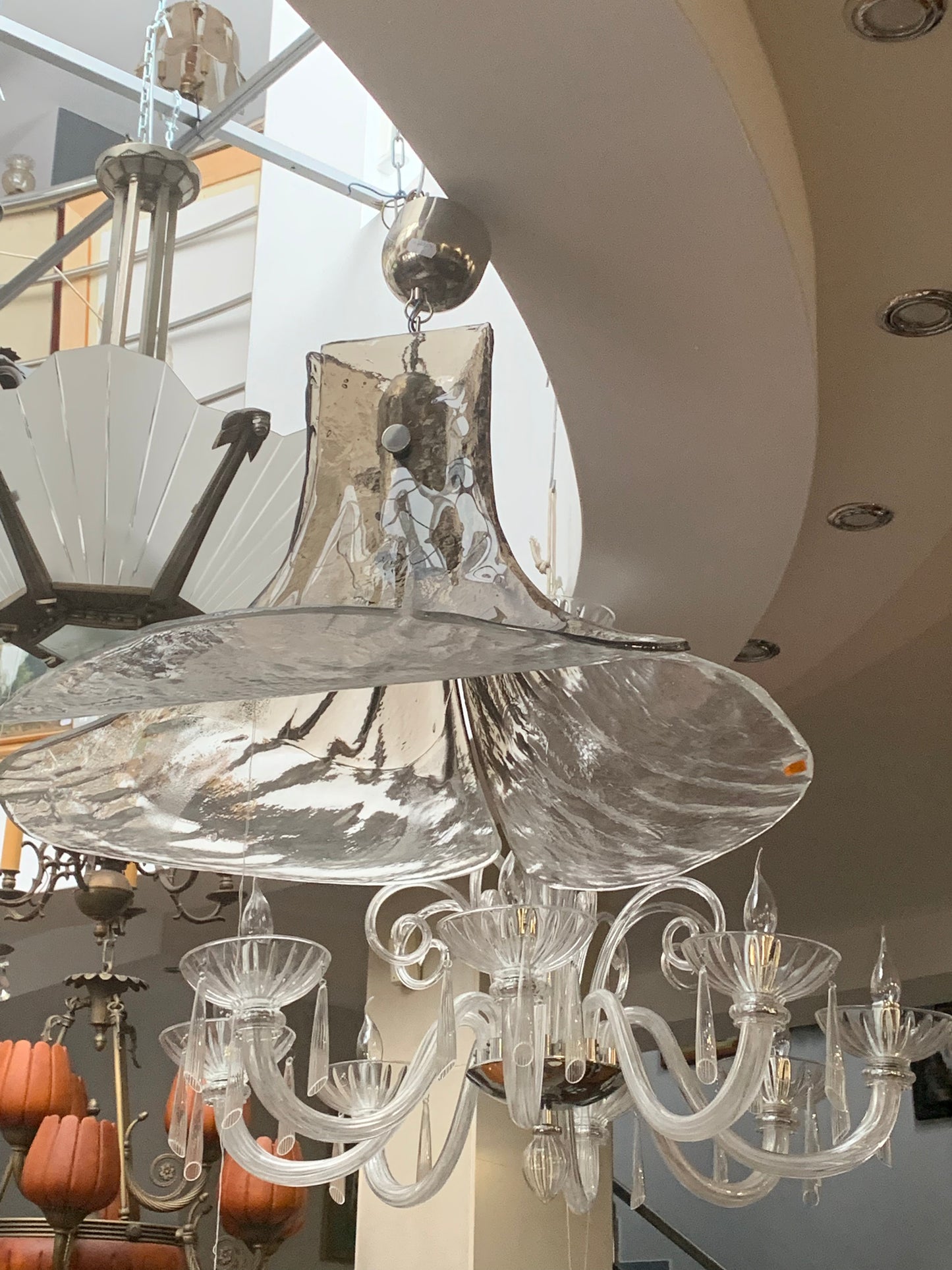 Lampa Murano, proj. Carlo Nason, lata 60-69, Vintage, Italy