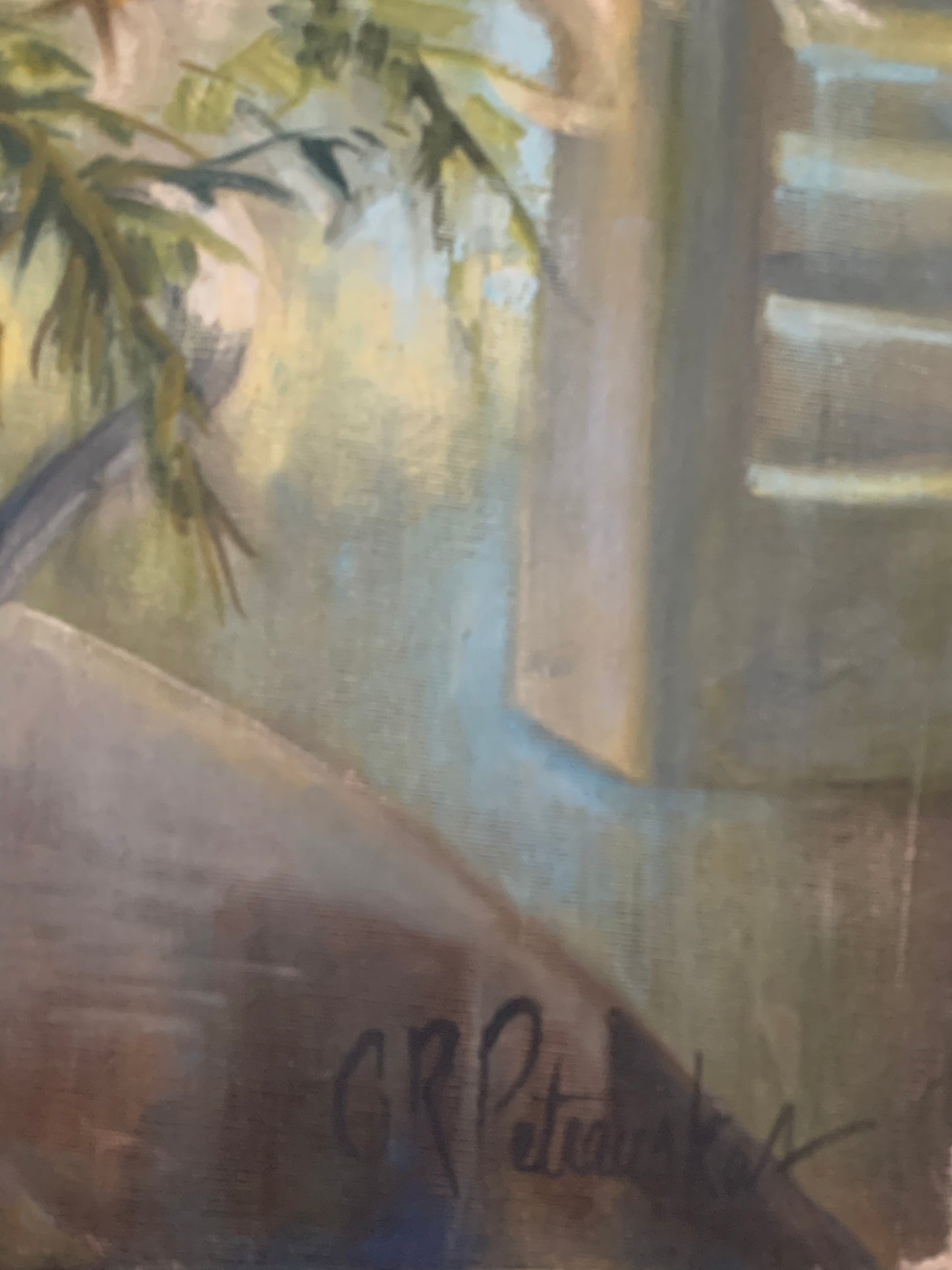 Obraz "Lilie w wazonie" olej na płótnie sygnowany