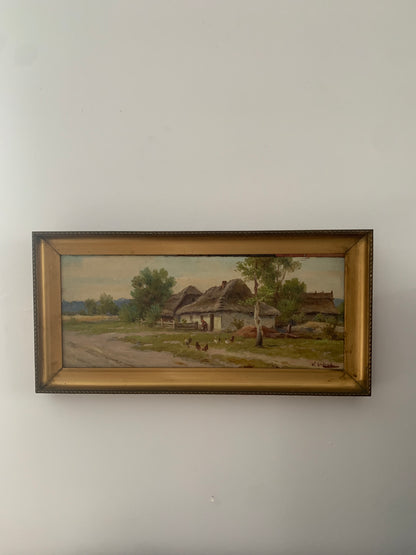 Obraz W. Grudziśnki (1875-1942) "Wiejski pejzaż"