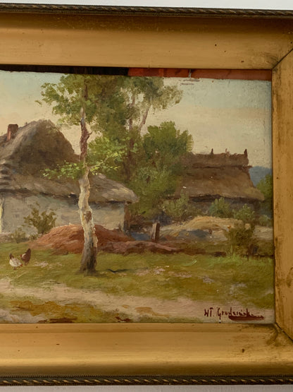 Obraz W. Grudziśnki (1875-1942) "Wiejski pejzaż"