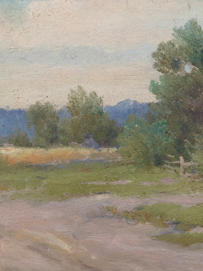 Obraz W. Grudziśnki (1875-1942) "Wiejski pejzaż"