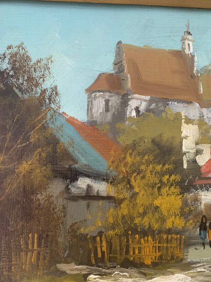 Obraz, pejzaż "Ulica miasta" J. Wojtkowiak