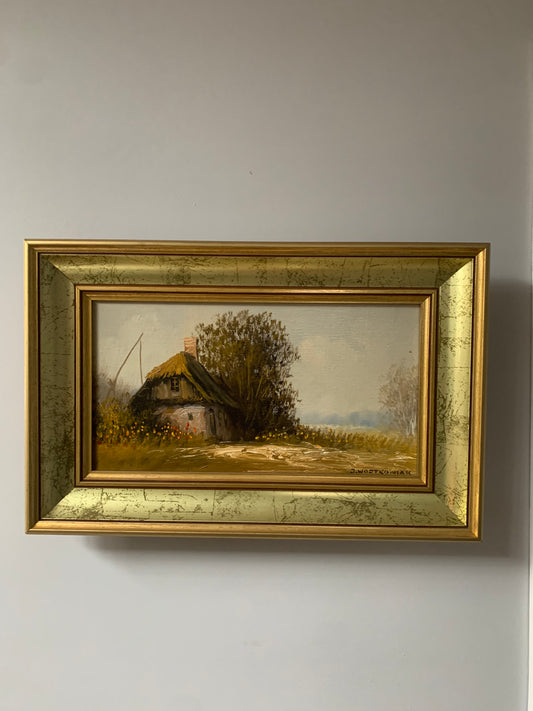 Obraz J. Wojtkowiak pejzaż "Wiejska chata"