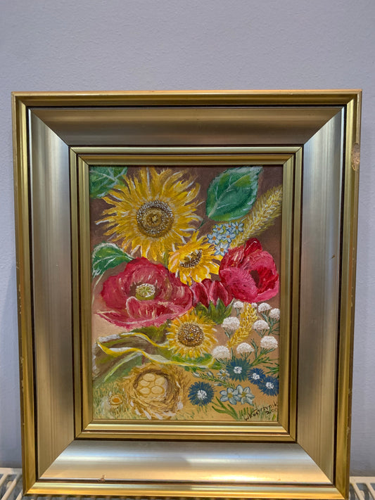 Obraz kwiaty W. Kostrzyńska 2000 r.