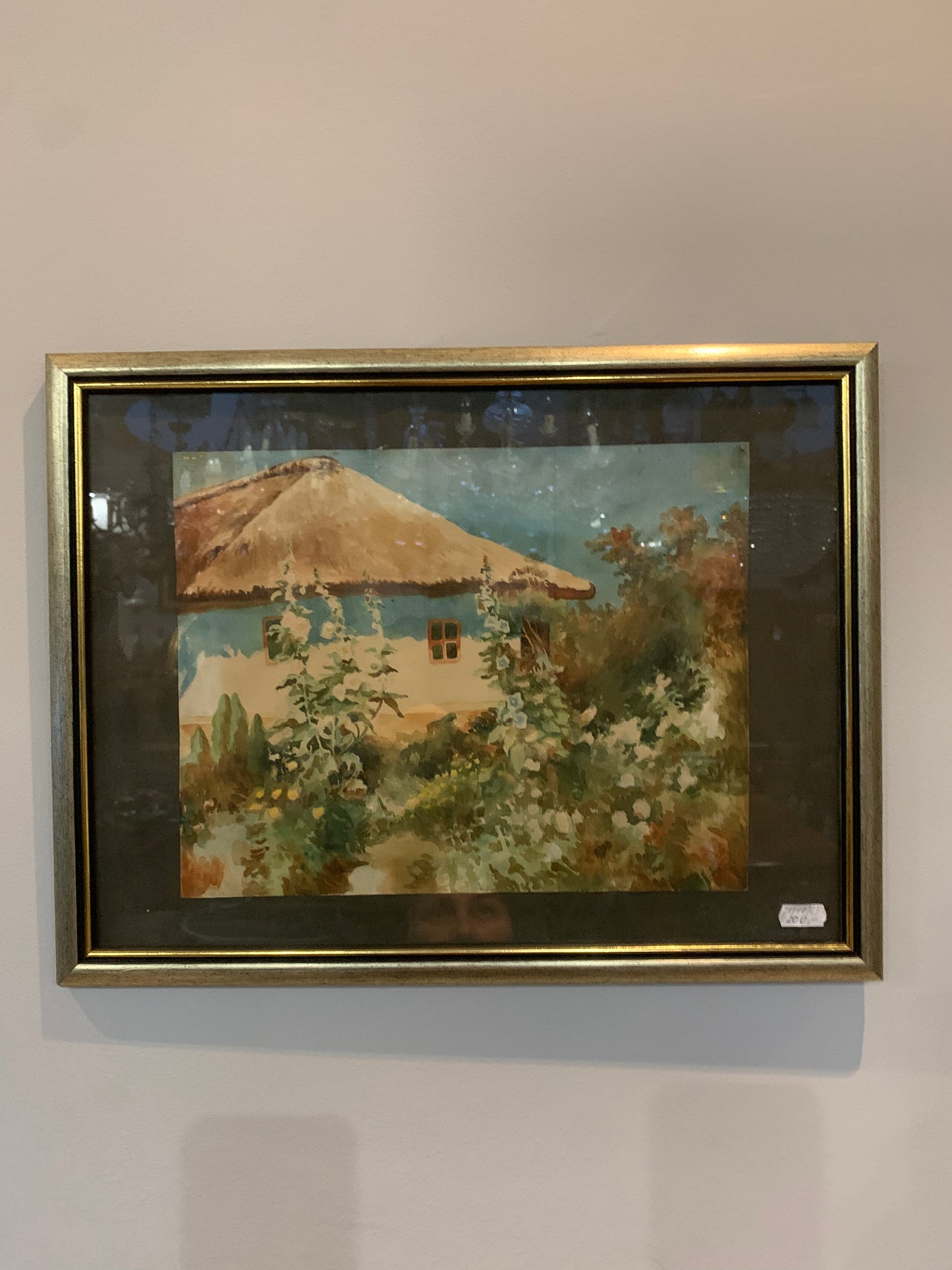 Obraz akwarela wiejska chata