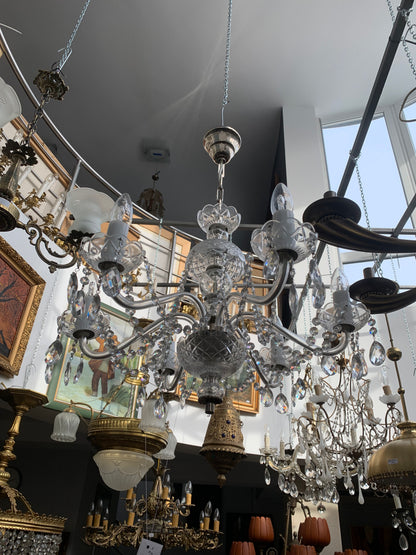 6-arm crystal chandelier, NEW