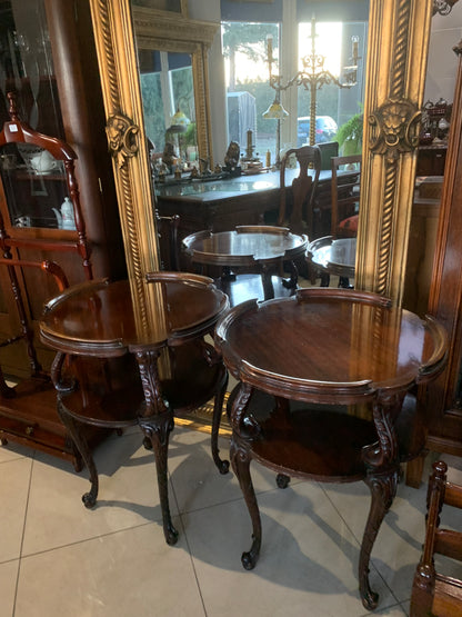 Okrągły stolik kawowy, mahoniowy Chippendale