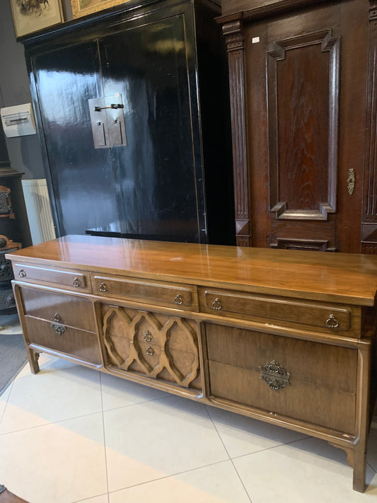 Komoda drewniana, długa orientalne wzory