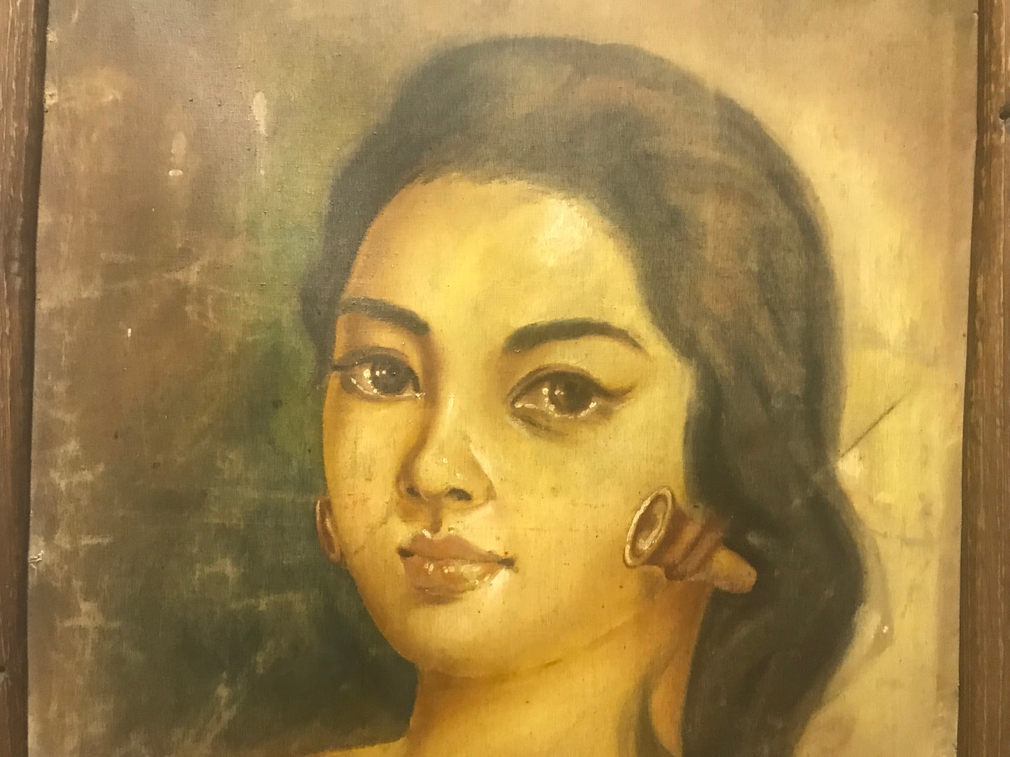 Zabytkowy obraz, portret kobiety sygnowany Van Dick z 1936 roku