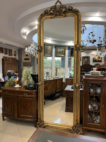 Lustro pałacowe, francuskie z kokardą