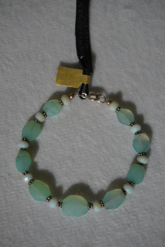 Bransoletka chalcedon, srebro 925