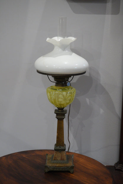 Lampa naftowa, kolumnowa, secesja