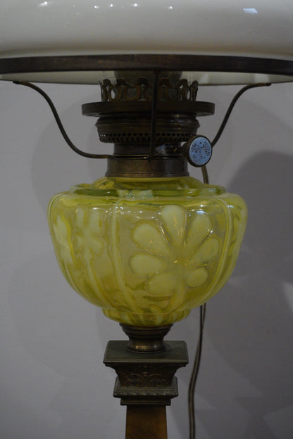 Lampa naftowa, kolumnowa, secesja