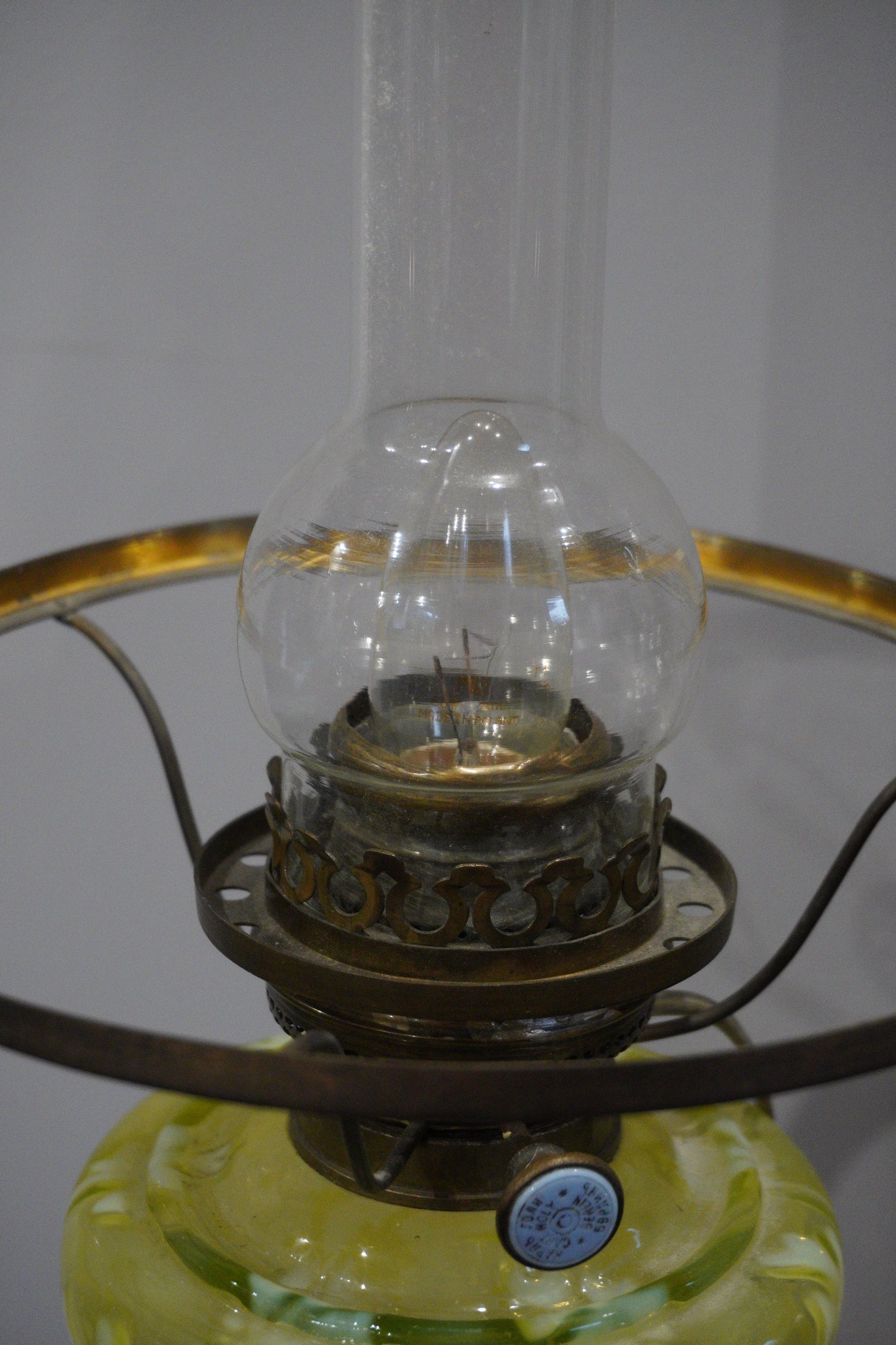 Lampa naftowa, kolumnowa, secesja