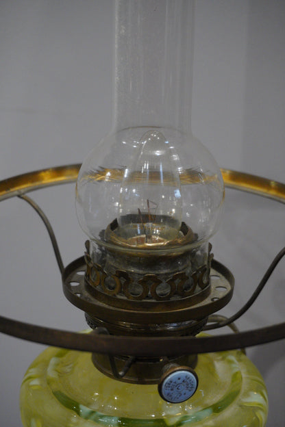 Lampa naftowa, kolumnowa, secesja