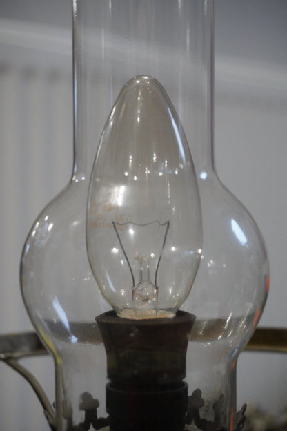 Lampa naftowa, kolumnowa, secesja