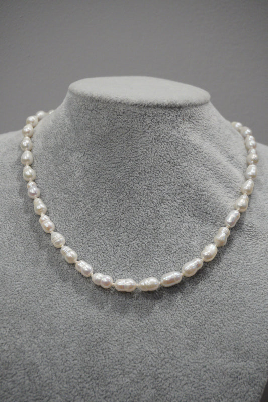 Naszyjnik, perła hodowlana, srebro 925