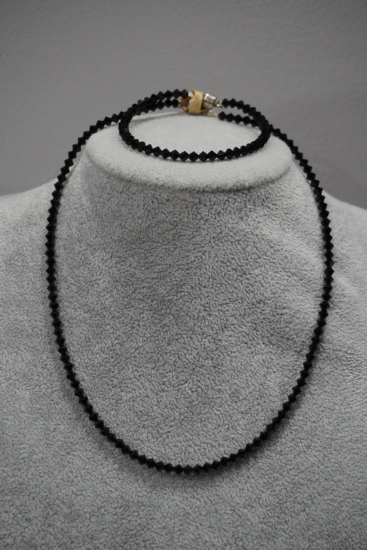 Naszyjnik i bransoletka, spinel, srebro