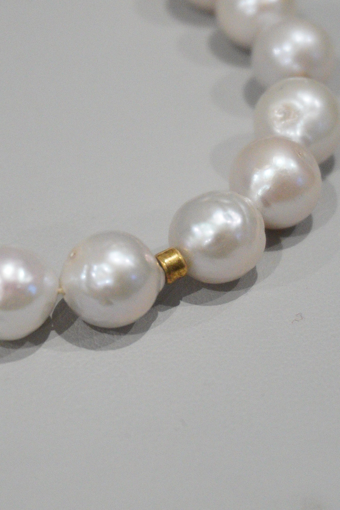 Bransoletka z perły hodowlanej, srebro pozłacane