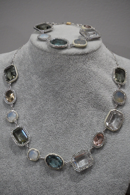 Naszyjnik z bransoletką Svarovski