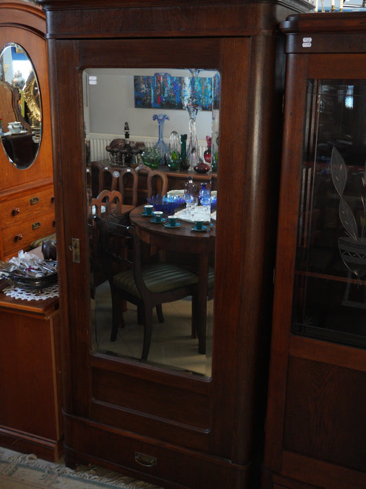 Szafa 1-drzwiowa, secesyjna z lustrem fazowanym