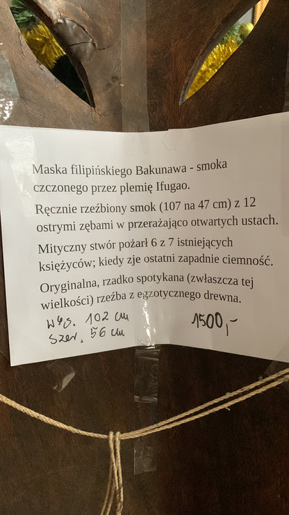 Rzeźba, maska filipińskiego Bakunawa