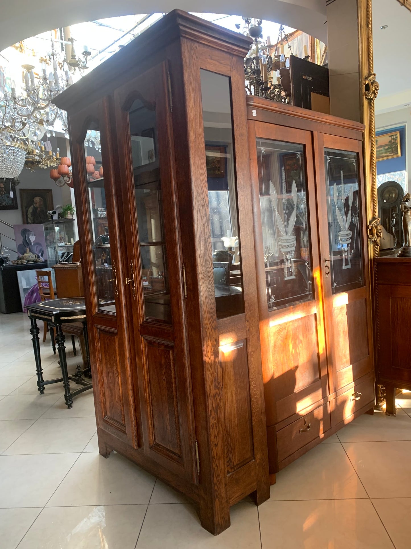 Biblioteka, witryna, lustro, seria Olden Days, LUDWIK STYL