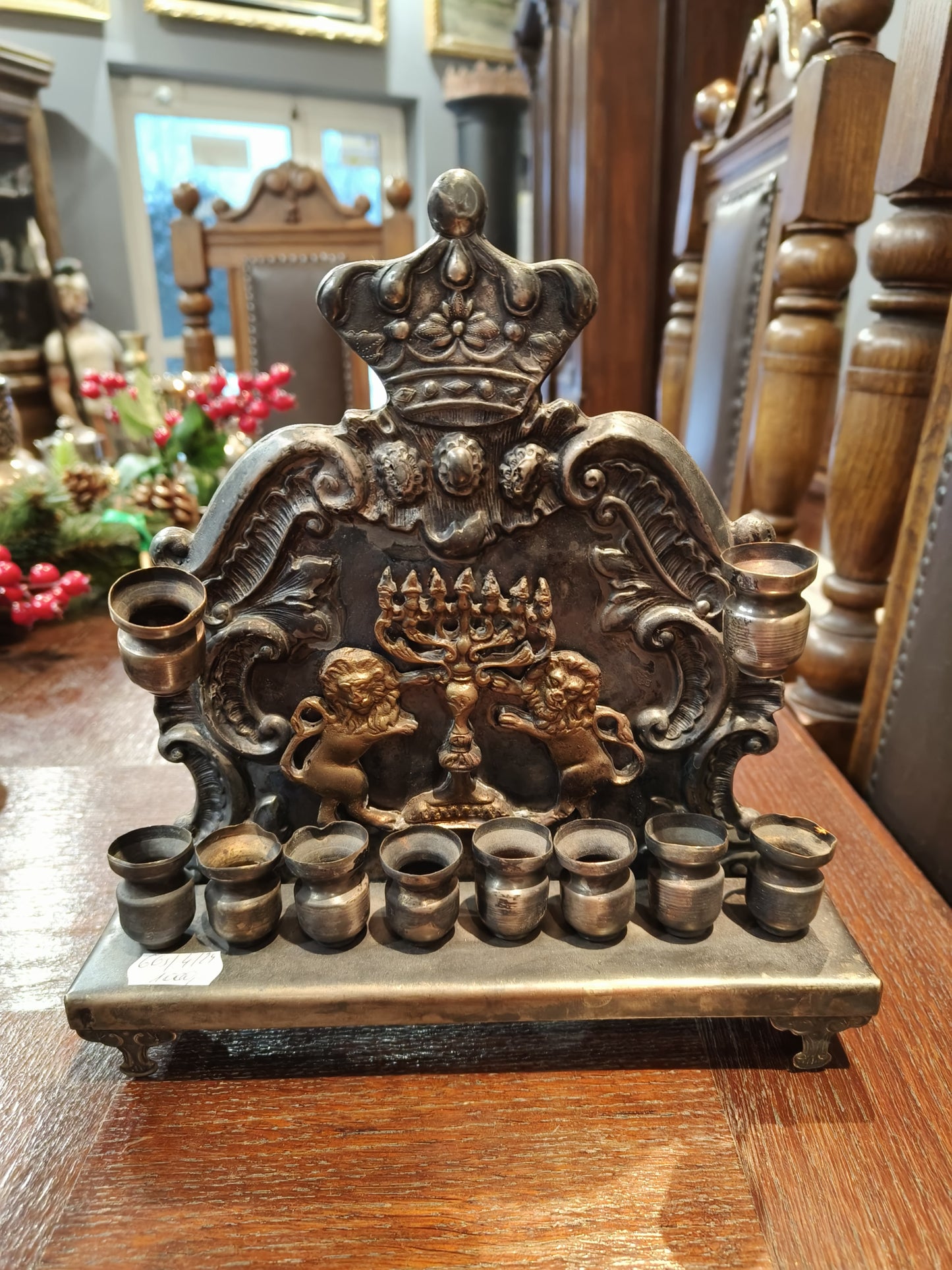 Świecznik stylizowany na chanukiję, XIX/XX w