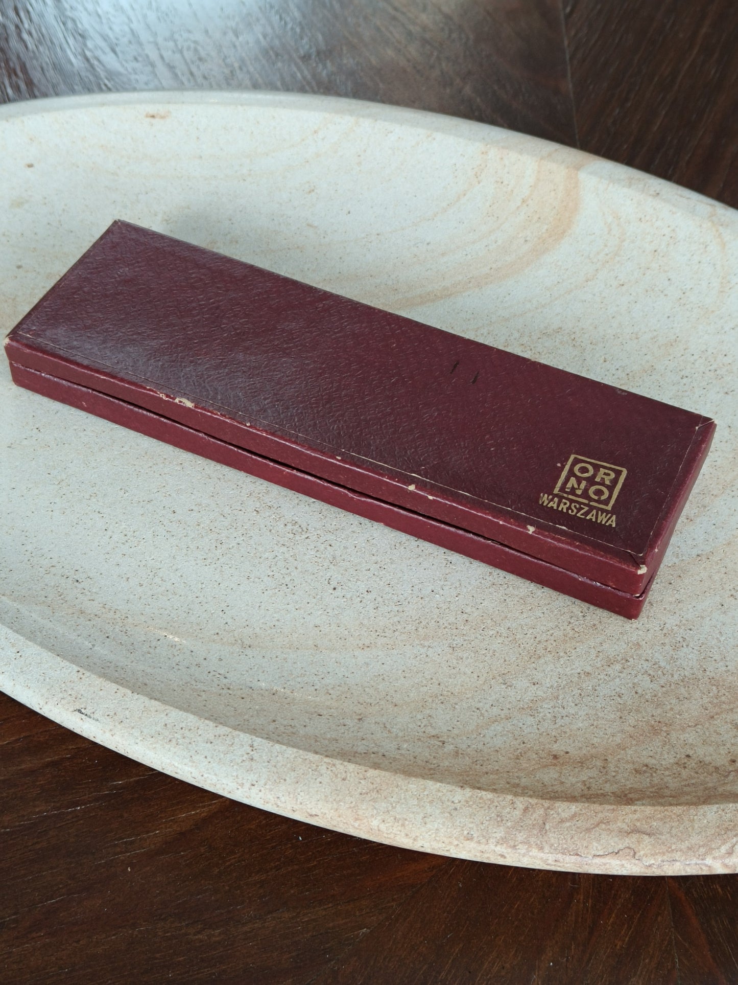 Pudełko tekturowe na biżuterię ORNO, lata 60-te