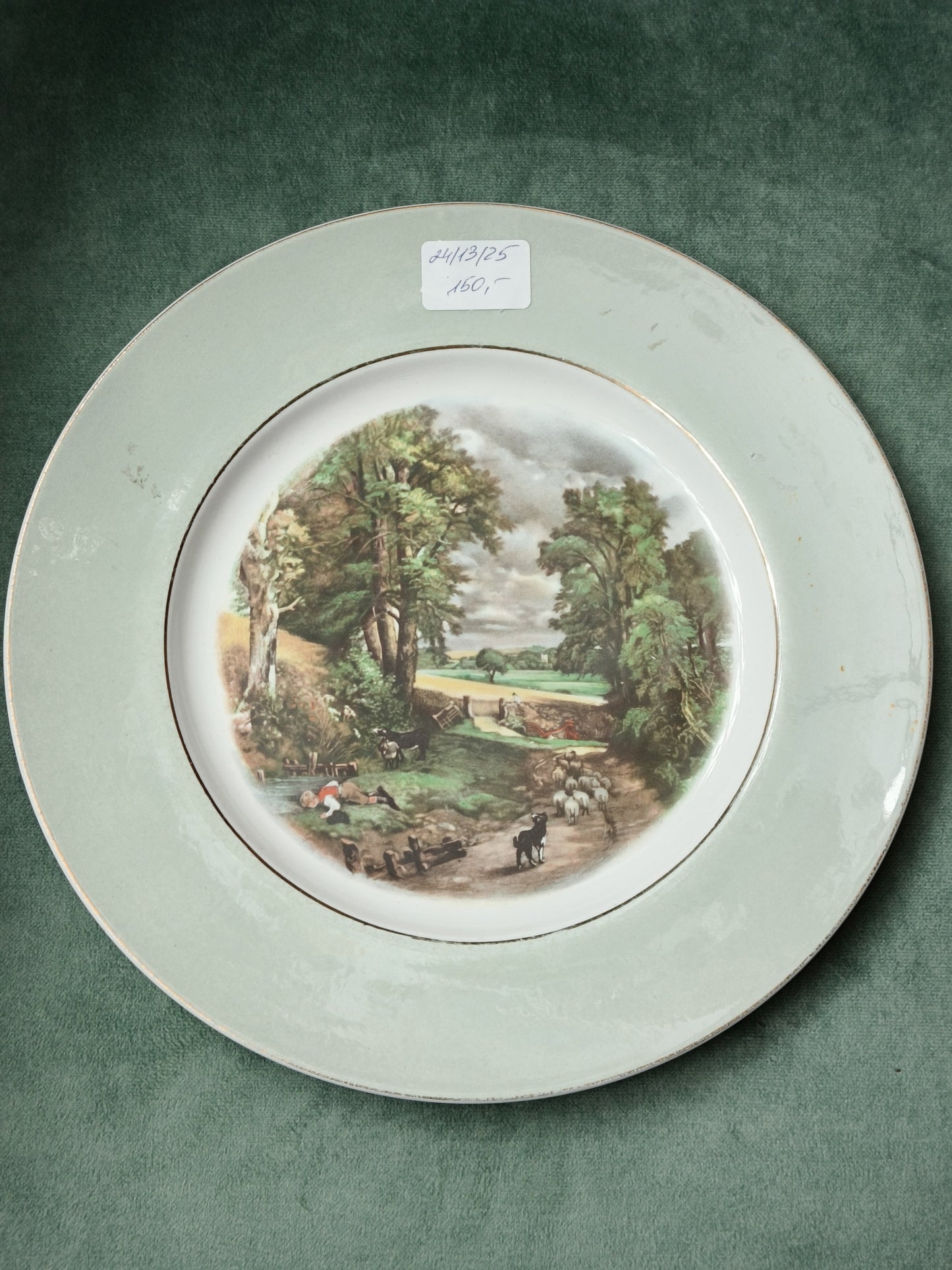 Decorative plate, porcelain, signed