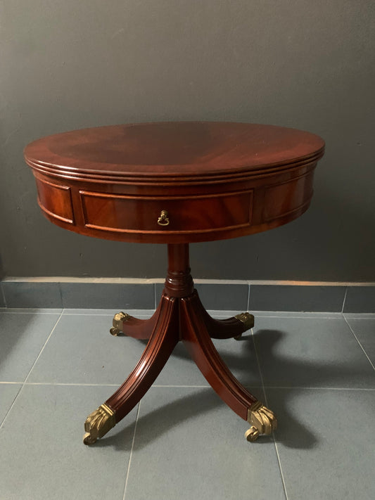 Stolik kawowy z mahoniu, mosiądzu, Anglia