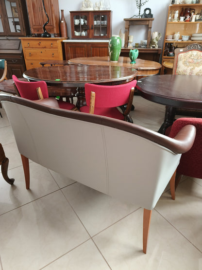 Sofa 2-osobowa, skora sky, po renowacji