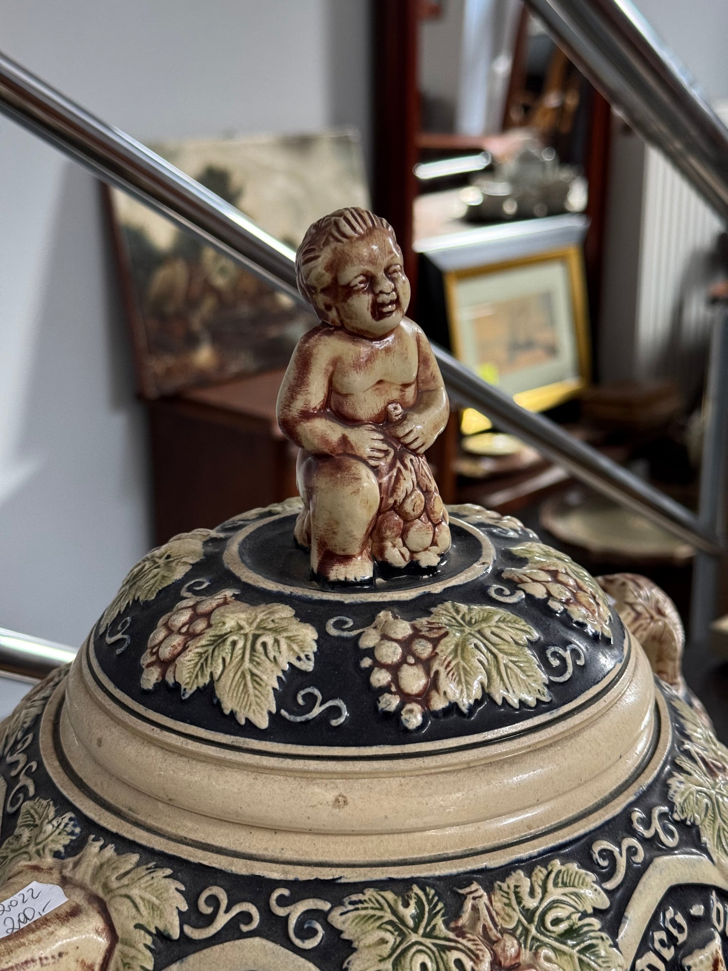 Zestaw do ponczu, waza i 7 kubków