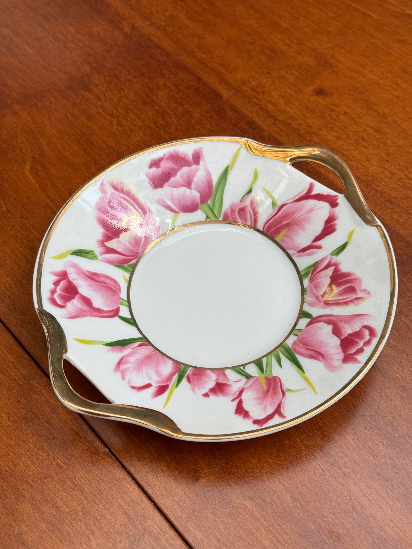 Filiżanka ze spodkiem, porcelana, złocona